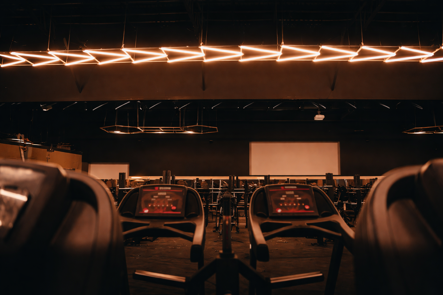 Area cardio com neon