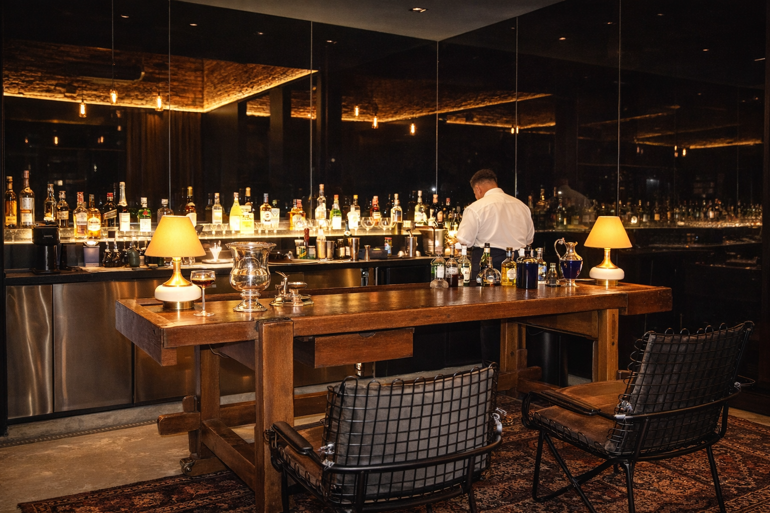 Bar e atmosfera do Marieta Bistrô